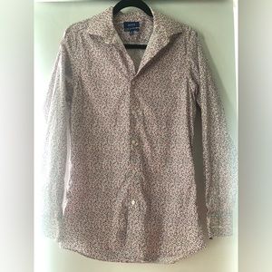Men’s apartment 9 floral long sleeved button down shirt. 14.5-32/33